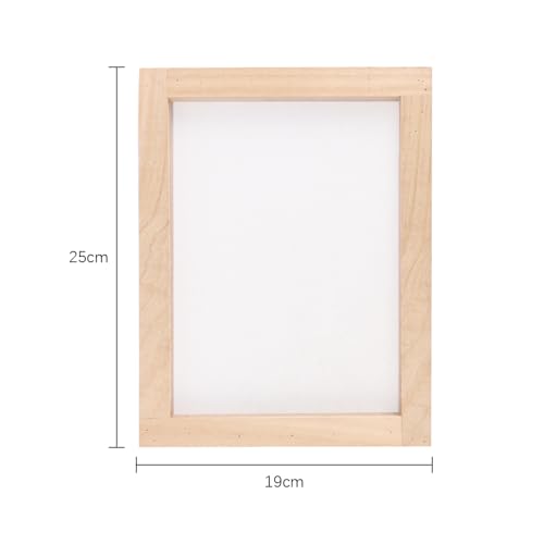 ANCLLO Antike Papierherstellungsmethode Holzpapierherstellung Basteln Papierherstellung Form Rahmen Bildschirm für DIY Handwerk Zubehör 19 x 25 cm