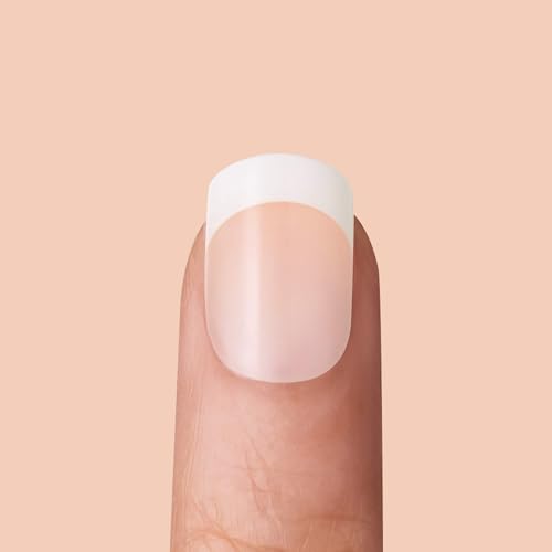 KISS Salon Acrylic, Press-On Nails, Nail glue included, 'Power Play', Pink, Real Short Size, Squoval Shape, Includes 28 Nails, 2g glue, 1 Manicure Stick, 1 Mini File