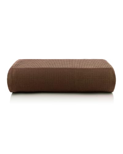Image of Casa Copenhagen, Egyptian Cotton - Waffle Terry Towel 4 Piece 100% Cotton Large Bath Towel Set - Brown