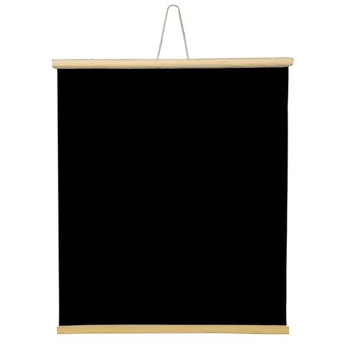 Estervig 24x36 Inch Black Board for Kids for Home Wall - Wooden Blackboard with Feet Roll Up, School Writing Board for Children Teaching, Chalk Notice Board