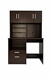 BREAKtime Combo Kitchenette Cabinet with Mini Fridge and Microwave Space, Upper Hutch Storage, Fully Assembled, 48' W x 24' D x 75' H, Appliances Not Included
