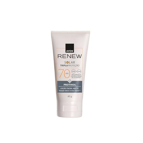 Protetor Solar Facial Avon Renew Fps70 Toque Seco 40g Matte