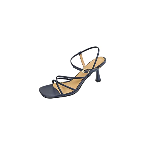 XCVFBVG Mode-sandalen voor dames Sexy Fashion Women Sandals Concise Thin Strap Pumps Summer Party Prom Wedding Office Thin High Heels Shoes Woman