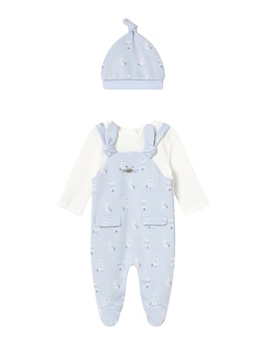 Salopette bébé garçon Mayoral bleu ciel pour les premières sorties d'été en famille