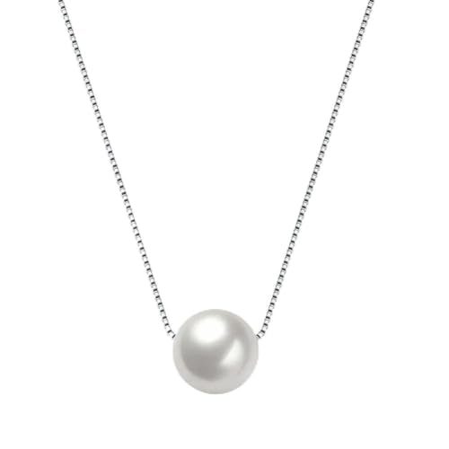 Bijoux pour femmes collier en argent 925 pendentif perles de coquillage blanc