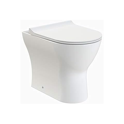 nuie Freya Modern Curved Toilet Pan Cover