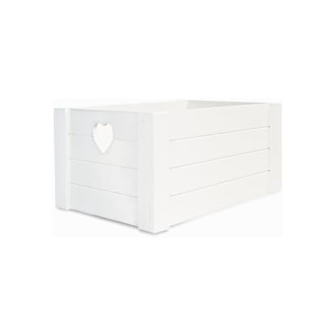 Charming Wooden Crate with Heart Handles Cover
