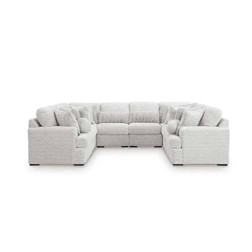 Image of Signature Design by Ashley 8 Seater Modular Sectional Sofa, Arctic White
