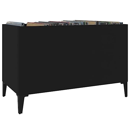 Meuble de rangement multimedia noir pour ranger vinyles - 4