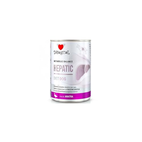 Disugual Diät Nassfutter für Hunde, Hepactic Ente, 6 x 400 g