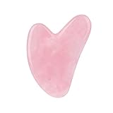 Rose Quartz Jade Gua Sha Scraping Massage Tool, Real Rose Quartz Crystal Gua Sha Board for Full Body...