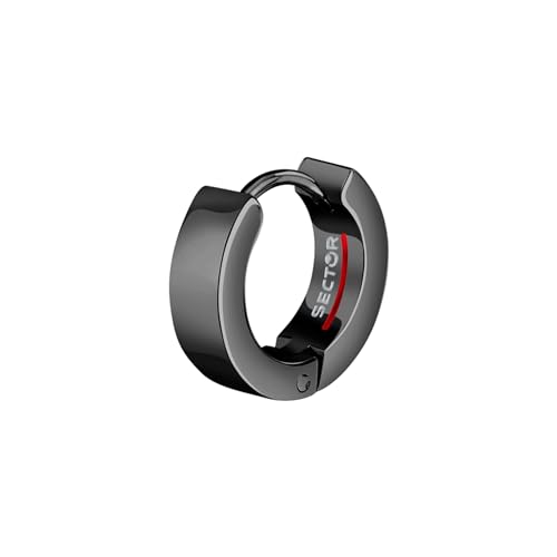 Pendiente Sector Row de acero y esmalte negro con un acabado IP premium para hombre