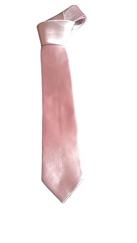 Gravata masculina trabalhado semi slin (Unico, Rose)