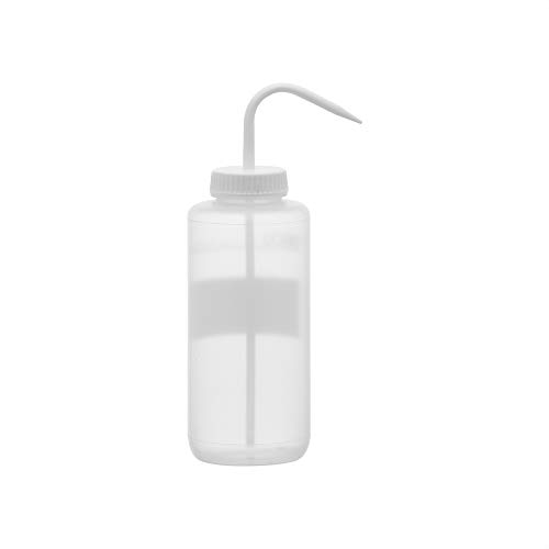 Eisco Chemical Wash Bottle, No Label, 1000Ml - Wide Mouth, Self Venting, Low Density Polyethylene - Performance Plastics Labs #TOP1