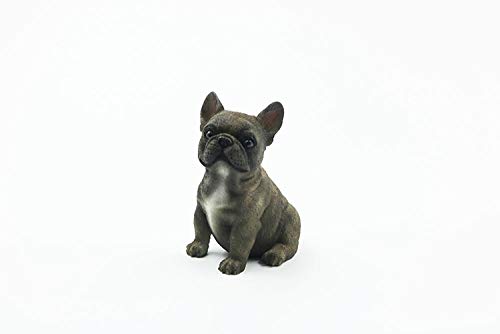 Statue Bouledogue Français KELIEQA Modèle-C assis pour décoration intérieure