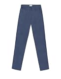 SILBON Pantalón Sport Chino Lino Azul Índigo para Hombre Talla 44
