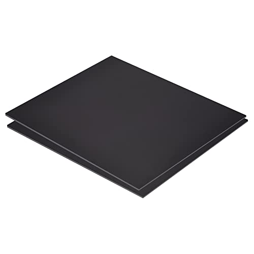 Image of MECCANIXITY Black ABS Plastic Sheet 10x8x0.08inch for Building Model, DIY Crafts, Panel, Pack of 2