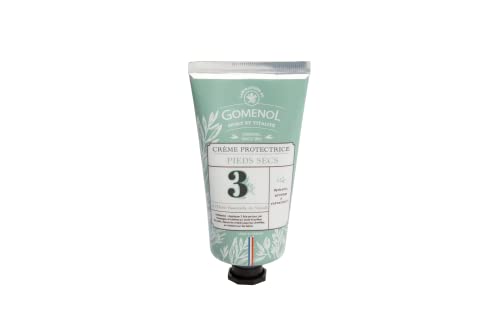 Crème pieds secs Gomenol 75ml | Hydratation et protection | 6 huiles essentielles + beurre de karité | Talons fendillés et rugosités | Texture non grasse | Made in France