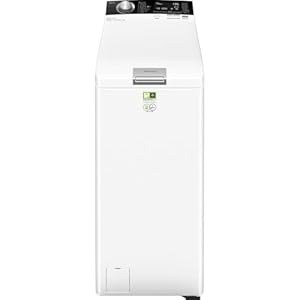 AEG Waschmaschine Toplader, 40 cm, 7 kg, Serie 8000 PowerCare - Faserschonend Sauber in nur 59Min. bei 30 °C, Dampf-Programm – Weniger Bügeln, Mengenautomatik, Nachlegefunktion, 1300 U/min, LTR8A80370