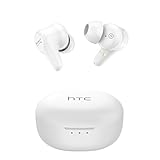 HTC True Wireless Earbuds Plus Active Noise Cancellation, in Ear Headphone Bluetooth 5.3 with USB C Charging Case, 4 Mics ENC Clear Calls, Deep Bass Stereo Sound, IPX5 Waterproof for iOS and Android