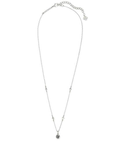 Kendra Scott Nola Pendant Necklace For Women, Fashion Jewelry, Rhodium Plated, Platinum Drusy #TOP1