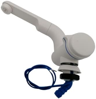 CR-MOESANCO Kit Robinet NOVO Marron Pour Caravane, Camping-Car Ou Bateau - Mélangeur Double Entrée Avec Micro Interrupteur