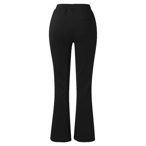 Womens Straight Leg Pants Drawstring Waist Tummy Control Butt Lifting Trousers High Waist Casual Work Pants2