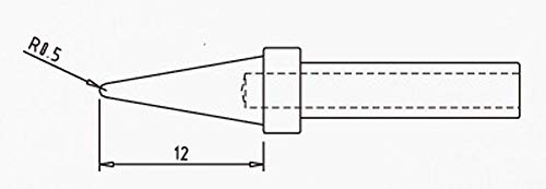 QUICK Soldering Tip Straight Pencil Point Diameter 0.5 mm for Quick Soldering Station 3202 / 376D / TS2200 (200-B) - Image 2