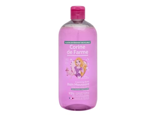 Corine de Farme - Schaumbad Disney, Rapunzel – Duschgel Freesia für Kinder ab 3 Jahren – Formel Clean Beauty, hergestellt zu 100% in Frankreich – 500 ml