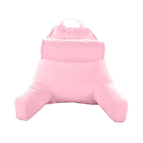 Cheer Collection Tv And Reading Backrest Pillow With Detachable Neck Bolster Pillow And Washable Cover (Pink) #TOP5