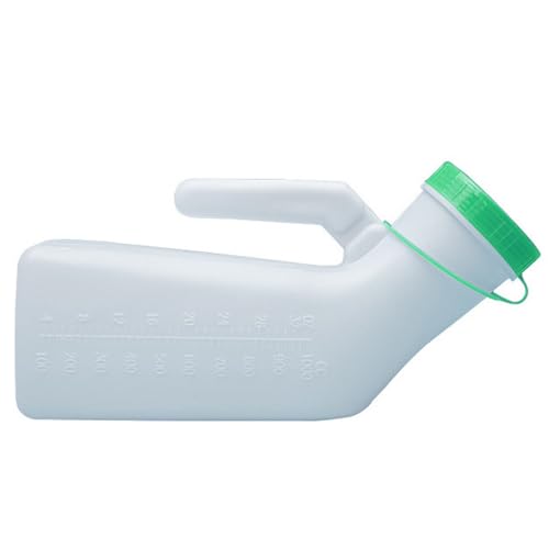 Male Urine Bottle，1-Liter Large-Capacity with Luminous Cap, Anti-Overflow Urine Bottle, Suitable for Winter Camping, Hospitals, The Elderly and Those with Incontinence (Green)
