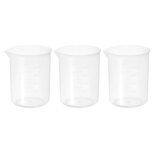 PATIKIL 300ml Graduated Measuring Beakers (3-Pack)