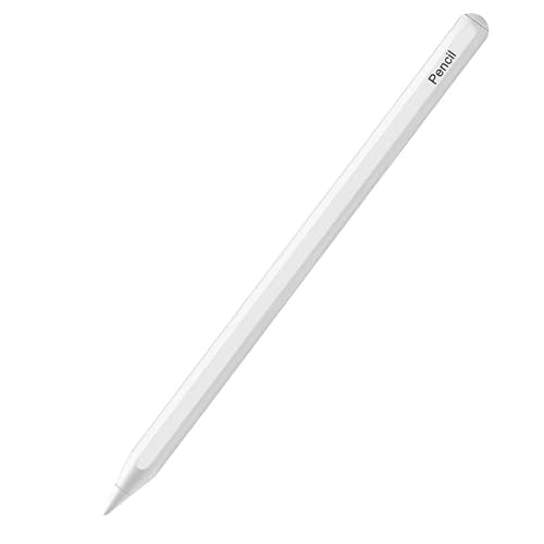 iPad Stylus 2nd Gen 2018-2025 - Precision Touch Pen for Drawing, Note-Taking, Digital Art, Compatible with iPad Pro/Air/Mini/M2/M4, Rechargeable, Ergonomic, Smooth Writing, 2 Bonus Tips
