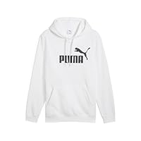 Puma Men's Essential No. 1 Hoodie Fleece, Puma White, Small