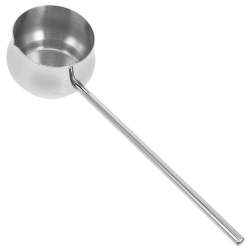 Hemoton Handle Stainless Steel Saucepan for Precise Oil Control Mini Butter Warmer for Cooking Professional Prevents Burns Construction