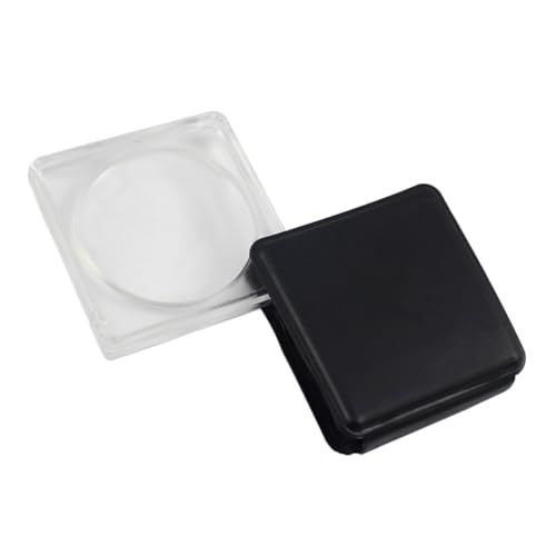 Holibanna Lupa De Escritorio y Lectura Acrílica Negra Cuadrada 50 Mm, Lupa Útil Compacta para Camping y Exploración Al Aire Libre, Herramienta Portátil para Niños y Adultos