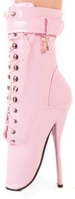 Kassiopeya Lack Ballett Stiefeletten Gr 36-46 Schwarz,rot,pink, weiß Ballerina High Heels NEU - 40 EU - Pink