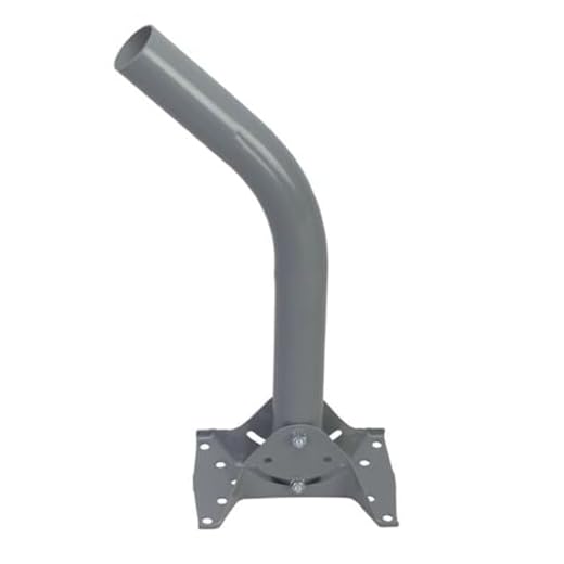 Antenna Dish Satellite Mount w/ 1.660" x 18" Long Mast - J Pole - Wall Roof Eave