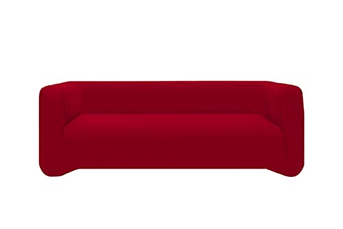 Housse de canapé 3 places bi-élastique extensible avec fixations