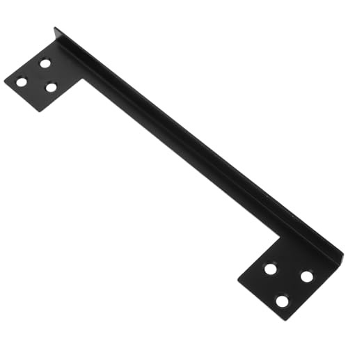 FUNOMOCYA L-Shaped 7-inch Black Stainless Steel Door Latch Protector Guard Plate for Outswing Doors Metal Security Reinforcement Plate Industrial Safety Shield