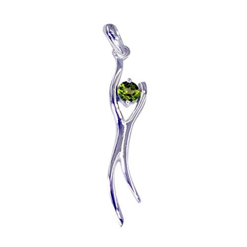 Pendentif en argent péridot vert éclatant pour illuminer vos tenues bohèmes et quotidiennes