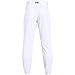 Under Armour Boys' UA Utility Relaxed Closed Baseball Pants YLG White
