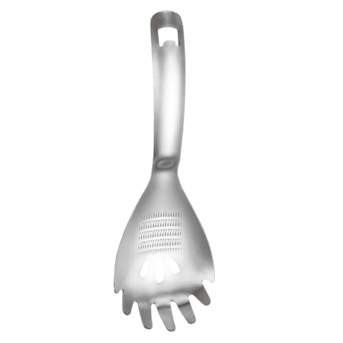 BAZEITFLOW Cuchara para Espaguetis de Acero Inoxidable Utensilio de Cocina Multifuncional con Mango Ergonómico Fácil Limpieza y Diseño Seguro para Uso Doméstico y Restauración