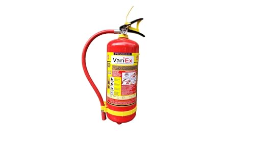 Image of VariEx 6Kg ABC Powder Fire Extinguisher (Red)-ISI, BIS, CE & ISO Certified | with Wall Mount Hook & Manual | for Home, Kitchen, Office, School, Shop, Factory & Industries.