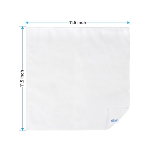 HOMEXCEL White Microfiber Cleaning Cloth, 12 Pack Premium Microfiber Towels for Cars, Lint Free, Scratch-Free, Highly Absorbent, Reusable Cleaning Rags for Car, Household, Kitchen, Window, 11.5"X11.5"