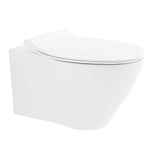 Spoelrandloze & wandhangend ruimtebesparende toilet geïntegreerde bidet-taharet functie met verstelbare sproeikop…