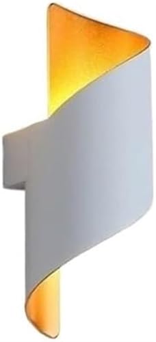 Apliques de pared de aluminio impermeables con luz cálida LED para exteriores de color blanco