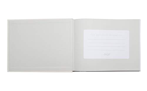 Pearhead Baby Shower Guest Book, Gender Neutral, Classic Neutral Guest Book For Weddings And Events, 7" X 9", Ivory Linen With Gold Print, 100 Blank Pages #TOP1
