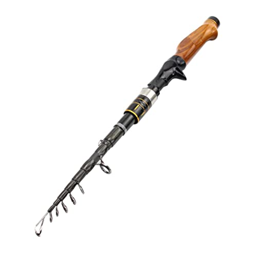 Ckuakiwu Telescopic Fishing Rod Carbon Casting Rod Carbon Fiber Portable Telescopic Fishing Pole Casting Spinning Rod,Spinning Fishing Pole 1.8m