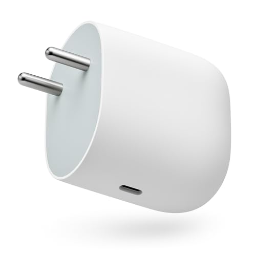 Google 45W Type C Rapid Power Adapter for Google Pixel 10/10 Pro/9a/9 Pro XL/9 Pro Fold/ 9 Pro/9/8 Pro/ Nothing 3a/ 3a Pro/Laptop/Chrome Book/Tablet & Other USB C Devices Charge Support 30 W, Snow